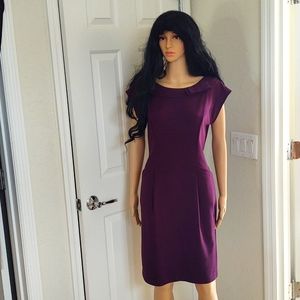 Evan Picone Cap Sleeve Sheath Dress with Bow